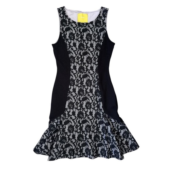 Anthropologie Maeve Sirena Black Lace Sleeveless Knit Dress Size Small - Picture 2 of 14